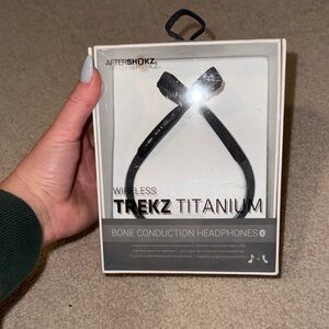 Aftershokz Trekz Titanium Wireless Bone Conduction Headphones - Black